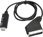 SCART HDMI konverteri kaabel, SCART HDMI1.3 adapter, toetab 1080P/720P, Audio Video Converter, SCART adapter koos Micro USB toitejuhtmega, TV, VHS videoregistraatori, DVD jaoks