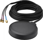 Superbat Dual LTE MIMO + GPS kombineeritud antenn s&otilde;idukitele ja t&ouml;&ouml;stusele Magnetiline ja kleepuv kinnitus 5 m kaabli SMA &uuml;hendusega, mis &uuml;hildub 4G LTE telemaatika, DVR kaamera, IoT Gateway, M2M-ga.