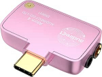 Audirect ATOM4 Portable Audio Decoder k&otilde;rvaklappide v&otilde;imendi, 3,5 mm &uuml;hepoolne ja 4,4 mm tasakaalustatud v&auml;ljund, k&otilde;rge helikindlus, kerge ja kaasaskantav (USB-C liides) (roosa)