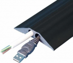 SDFIXINGS Raske musta kummist kaablikaitse - topelt auk 11mm - kaitseb juhtmeid ja kaableid &uuml;le p&otilde;randa - 85mm x 15mm (1m)