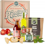 Gepp's Feinkost DIY Pizza kinkekomplekt, kr&otilde;be ja maitsev pitsa ise valmistamiseks, kingitus koos neapolina stiilis pitsatainaga, kirsi- ja datlitomatitest saadud suhkruga, pizza&otilde;li ja orgaanilise pitsamaitseainega.