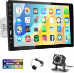 Rimoody Autoradio 1 DIN koos Bluetooth Hands-Free s&uuml;steemiga, 9-tolline puuteekraaniga autoraadio koos iOS / Android Mirror Link Bluetooth FM raadio EQ USB roolijuhtimispuldiga 12 LED tagurduskaamera mikrofoniga