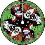 48-tolline Nightmare Before Tree Collar Jack ja Sally j&otilde;ulupuu seelik uue aasta talve j&otilde;ulupuu kaunistamiseks Kodupidu