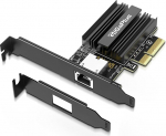 10Gbe PCI-e Network Card, AQC113 Controller, 10G Base-T RJ45 Port NIC Card, GiGaPlus 100/1000/2500/10000Mbps Ethernet Card, 10Gb Ethernet Adapter Support Windows 10/11/Windows Server/Linux