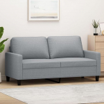 LAPOOH 359163 2-Seater Sofa Light Grey 140 cm Fabric, Sofas & Couches, Sofa Living Room, Sofa for Teenager's Room, Relax Sofa, Sofa for Bedroom, Upholstered Sofa