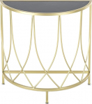 Axdwfd Kitchen Tables Metal Sofa Table Marble Console Table Floor Stand Semicircle Wall Table Living Room Bedroom Tablet Holder (Color : C)