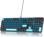 T&auml;issuuruses mehaaniline m&auml;nguklaviatuur 104 klahvi numbriklaviatuuriga, juhtmega RGB LED-klaviatuur punaste l&uuml;lititega, Anti-Ghosting QWERTY Ameerika paigutus V200-Monster-A