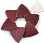 ERVDKXCOI Schleifpapier Haken und Schleife Dreieck Schleifpa 61 St&uuml;ck 3-1/8 Zoll 80 mm Dreieck-Klett-Schleifscheiben mit oszillierendem Schleifpad aus Edelstahl, Verschiedene Detailschleifer(180)