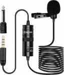 BOYA BY-M1 3,5 mm Lavalier mikrofon nutitelefonile ja Canon/Nikon kaamerale - must