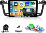 Roinvou 4+128G Android 15 autoraadio Peugeot 508 2011-2018 koos Carplay Android autoga, 9-tolline autoraadio Incell puuteekraaniga GPS Bluetooth EQ WiFi RDS FM SWC MIC tagurduskaameraga