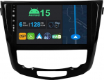 10,1-tolline Android 14 autoraadio koos satelliitnavigatsiooniga Nissan X-Trail Qashqai j11 Rouge 2014-2018 | Octa Core | 6GB 128GB | Sisseehitatud 4G LTE | CarPlay & Android Car | DSP | DAB | HDMI 1280 x 720 IPS