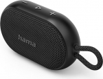 Hama Bluetooth Speaker Buddy 3.0, 6 W (veekindel IPX7, akuga, 12 tundi muusikat, t&otilde;eline traadita stereos&uuml;steem, riputussilmusega, universaalne, k&auml;ed-vabad s&uuml;steem, Bluetooth Box, muusikakast) Mustanahaline