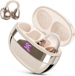 Klambriga avatud k&otilde;rvaga Bluetooth-k&otilde;rvaklapid, juhtmevabad, Bluetooth 6.0, 60 tundi ultra pikka aku kestvust, mugavad ja valuvabad, ideaalsed spordi, kontori ja fitnessi jaoks, lill valge