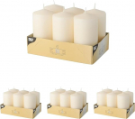Papstar Pillar Candles Cream (6 tk), m&otilde;&otilde;dud 6 x 11,5 cm, kodumajapidamises & k&uuml;&uuml;nlad / Pillar Candles Cream (8 tk), &uuml;mmargune, l&auml;bim&otilde;&otilde;t 5 cm, pikkus 10 cm, pikk p&otilde;lemisaeg.