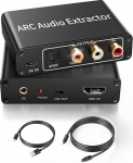 HDMI ARC Audio Extractor koos optilise digitaalse kaabliga, avedio lingid HDMI Audio Converter koos CEC, HDMI optiline, koaksiaalne ja 3,5 mm ARC adapter, 192 KHz HDMI Audio Converter Adapter Splitter