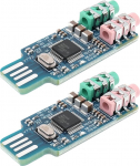 eMagTech CM108 USB helikaart Chip Drive Tasuta helikaart Mugav v&auml;line stereokristall helikaart s&uuml;learvutile 49x19x8mm 2tk 2tk