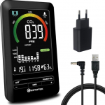 KETOTEK CO2 m&otilde;&otilde;tja, CO2 detektor ruumi&otilde;hu, &otilde;hukvaliteedi m&otilde;&otilde;tja koos h&auml;ire ja ventilatsioonisoovitustega, temperatuuri, niiskuse ja CO2 graafilise kuvaga monitor.