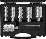 VEVOR Crown Drill Bit Set Metal 6 Pieces 1, 1-1/8, 1-1/4, 1-1/2, 1-3/4, 2 Inch Core Drill Set 50.8 mm Cutting Depth Ring Cutter Set, Made of M2AL High Speed Steel Accessories for Magnetic Drills