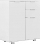 Tidyard High Gloss Sideboard Side Cabinet Drawer Cabinet with 2 Drawers and 2 Doors, Bathroom Cabinet, Chest of Drawers, Bathroom Cabinet, Dimensions: 71 x 35 x 76 cm (W x D x H)