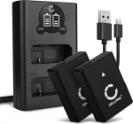CELLONIC 2 x aku Nikon D3300, D3500, D5200, EN-EL14 - (1050 mAh, 7,4 V) + topeltlaadija kaamerale.