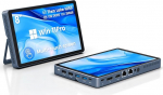 Mini PC N150 (kuni 3.6GHz), mikrolauaarvuti 12GB DDR5 RAM, M.2 SSD Mini PC 8-tollise puuteekraaniga, Win11Pro, 4K Dual Display, WiFi 6, BT 5.2, 12 porti (N150-12GB+256GB)