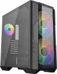 Cooler Master HAF 500 PC-kapp - Midi-torn 2 eelpaigaldatud 200mm ARGB ventilaatoriga, p&ouml;&ouml;rlev 120mm GPU ventilaator, mitmek&uuml;lgsed jahutusv&otilde;imalused, karastatud klaasist k&uuml;ljepaneel, eemaldatav &uuml;lemine osa