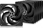 ARCTIC P12 (5 Pack) - PC ventilaator, 120mm ventilaator, PC korpuse ventilaator, r&otilde;hu optimeeritud, vaikne mootor, arvuti, ventilaatori kiirus: 1800 rpm - must