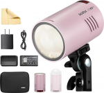 GODOX Pink AD100Pro Kit Strobe Light Photography, 100Ws 2.4G Wireless HSS 1/8000s v&auml;litingimustes v&auml;lklambi valgus, 2600 mAh aku 0.01, TTL HSS, kerge, kaasaskantav, kompaktne, kaamera jaoks, modelleerimisvalgus