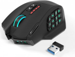 Gamspeed V8 Pro juhtmevaba MMO m&auml;nguhiir 16000 DPI USB laser MMO hiir RGB valgustusega / 16 programmeeritavat nuppu / 16000 DPI prooviv&otilde;tusagedus / 2.4G juhtmevaba hiir / ergonoomiline disain