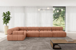 ALTDECOR Mende L3 Modulaarne L-kujuline nurgadiivan Modulaarne nurgadiivan Diivan Elamismaastik Diivan polsterdatud diivan L3-380 x 190 x 70 cm aprikoosipunane