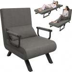 UISEBRT Diivanvoodi 3-in-1 tumehall | Kokkupandav k&uuml;lalisvoodi | Magamistool Lounge Chair koos voodifunktsiooniga | elutuppa, magamistuppa, r&otilde;dule | Maksimaalne koormus 150 kg