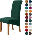 Highdi toolikatted, 1/2/4/6 tk komplekt paigaldatud kate, toolikatted, tavaline samet, pestav toolikate, elastsed katted, Stretch toolikate s&ouml;&ouml;gitoa, hotelli, peo jaoks (4 tk, tumeroheline)