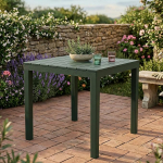 Dmora - Vicenza v&auml;litingimustes kasutatav laud, ruudukujuline aialaud, fikseeritud kohvilaud sise- ja v&auml;litingimustes kasutamiseks, 100% Made in Italy, 100% Made in Italy, 78 x 78 x 72 cm, antratsiitne toon