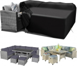 RICHIE aiam&ouml;&ouml;bli kate veekindel raskeveokate 420D Oxfordi kangas 200 x 200 x 90 cm ristk&uuml;likukujuline aia laudade katted Patio laudade kate veekindel anti-UV rotangm&ouml;&ouml;bli katted