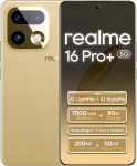 realme 16 Pro+ 5G nutitelefon 12 + 512 GB, Master Gold, 6,8-tolline AMOLED 144 Hz, 80 W &uuml;likiire laadimine, 7000 mAh aku, 200 MP kolmekordne kaamera, Snapdragon 7 Gen4, 50 MP esikaamera, Corning Gorilla Glass 7i, IP69 | AI loodud sisu