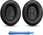 K&otilde;rvaklappide asendusk&otilde;rvaklapid Bose k&otilde;rvaklappidele, mis &uuml;hilduvad Bose QuietComfort QC15 QC25 QC2 QC35II QC35/ Ae2 Ae2i Ae2w SoundTrue Over-Ear k&otilde;rvaklappidega, pehme nahk (must)