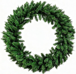 70 cm gro&szlig;er Weihnachtskranz f&uuml;r Haust&uuml;r - buschige gr&uuml;ne k&uuml;nstliche Kiefer f&uuml;r drinnen und drau&szlig;en, Weihnachtsdekoration, 260 Spitzen, Urlaub, Wand, T&uuml;r, Fenster, Kamin-Girlande, Weihnachtsdekoration