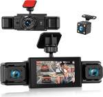 SIXWIN 4-kanaliline Dash Cam 360 &deg; auto, 3-tolline armatuurkaamera 1080P ees ja 3 480P autokaamerat taga vasakule paremale, liikumise tuvastamine, loop salvestamine, parkimisabi, 24/7 parkimise j&auml;lgimine, lihtne paigaldus