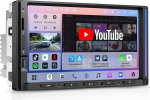 ATOTOZONE S8 Gen4 Android Double DIN autoraadio 7-tolline puuteekraan koos keskkonnavalgustusega, AI juhiabi DriveChat, avarii avarii tuvastamine, parkimiskaitse, GPS j&auml;lgimine, Hi-Fi DSP 4V