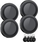 Air Tracker Tag 4 Piece, Air Tracker Tag &uuml;hilduv Apple'iga Kus on? App (ainult iOS), Kohvrij&auml;lgimisseadmed kottidele/kaubakotile/v&otilde;tmele, IP67 veekindel, vahetatav aku, must.