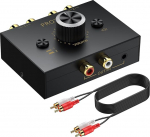 PROZOR kahesuunaline helil&uuml;liti 2 (1) sisse 1 (2) v&auml;lja 3,5 mm + RCA helil&uuml;liti Stereo audio kahesuunaline helil&uuml;liti Audio AUX l&uuml;liti k&otilde;laritele, k&otilde;rvaklappidele, v&otilde;imenditele jne.