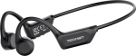 TECKNET Knochenschall Kopfh&ouml;rer Bluetooth, Bone Conduction Headphones mit Mikrofon, Open Ear Sport Kopfh&ouml;rer f&uuml;r Fahrrad Laufen, IPX5 Wasserdicht, 10H Akku, Knochenleitungskopfh&ouml;rer, Schwarz
