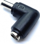 DRUT 5,5 mm x 2,5 mm t&auml;isnurga 90" adapter emase ja isase vahel