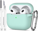 &Uuml;hildub AirPods 3. p&otilde;lvkonna &uuml;mbrisega 2021, &uuml;hildub AirPods 3 &uuml;mbrisega, pehme silikoonist kaitse, &uuml;hildub AirPods 3 &uuml;mbrisega koos v&otilde;tmehoidja ja puhastuskomplektiga, m&uuml;ndiroheline