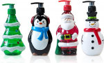 Dekoratiivne j&otilde;uluteemaline seebidosaator &scaron;ampoonidosaator kreemikonteiner Santa Snowman j&otilde;ulupuu pingviinipump 28ml 7-tolline k&otilde;rge 4-pakk