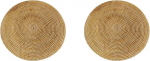 2X Hand Gewebte Rattan Tisch Sets, Runde Wicker Tisch Sets, Nat&uuml;rlich Gewebte Tisch Sets f&uuml;r Den Essen Tisch, Hitze Best&auml;ndige Matten