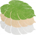 LABRIMP 6 PVC Monstera kohamatid, &otilde;likindlad, troopilised s&ouml;&ouml;gitoas, hotellis, restoranis, peol, pestavad, libisemisvastased, dekoratiivsed kohamatid, kuldsed, h&otilde;bedased ja rohelised.