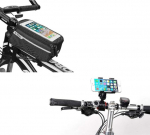 Jalgrattakomplekt Asus Zenfone Max Pro (M2) nutitelefonile (juhtrauakinnitus + puuteekraani kott) MTB jalgrattas&otilde;it (must)