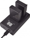 DSTE EN-EL9A EN-EL9 asendusaku (2 tk) ja Smart LED Dual USB laadija &uuml;hildub Nikon D40 D40x D60 D3000 D5000 mudeliga