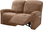 ULTICOR Loveseat Slipcover 48 "-65" L 6 t&uuml;kki Velvet Stretch Diivan Cover Love Seat 2 istekoha paks pehme pestav (Sand)